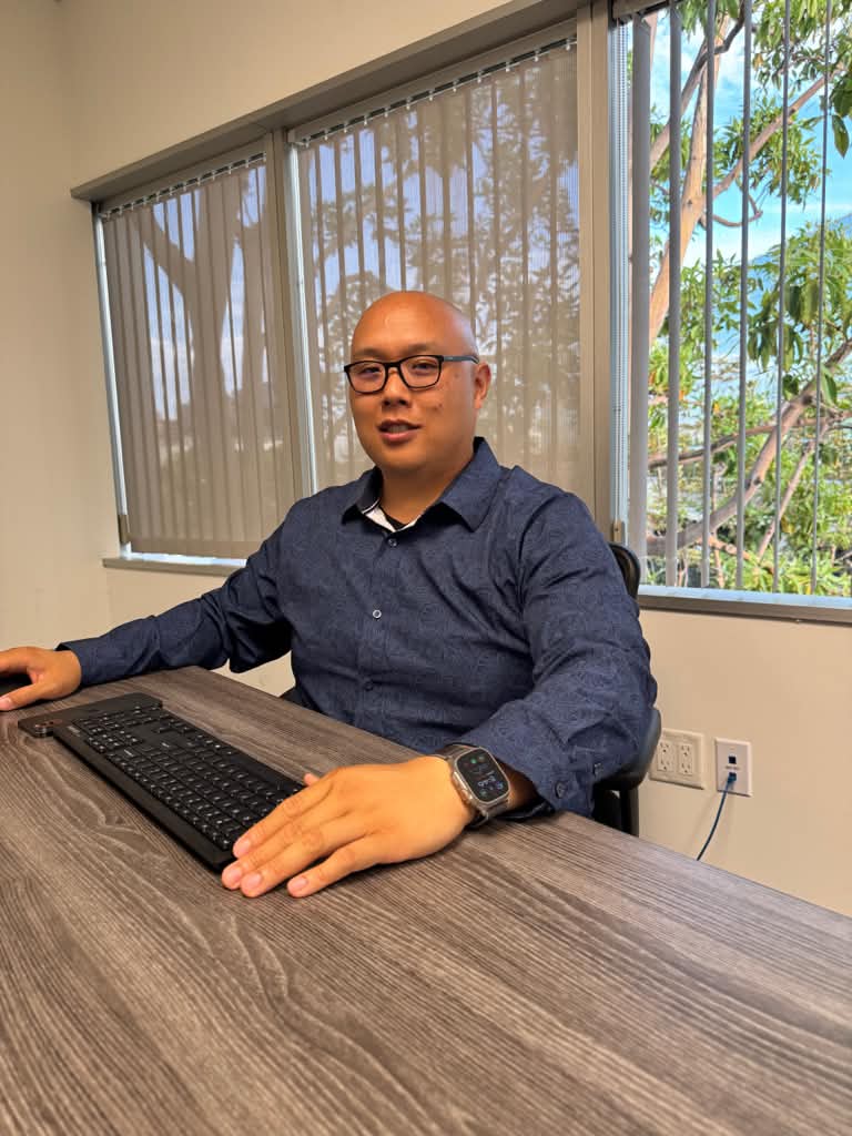 Gabriel Nguyen at his desk